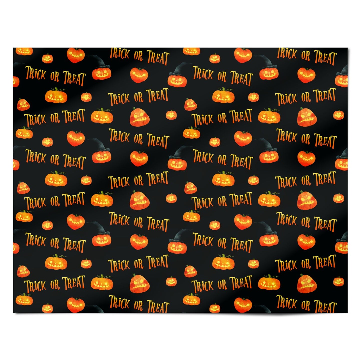 Trick or Treat Pumpkin Personalised Wrapping Paper Alternative