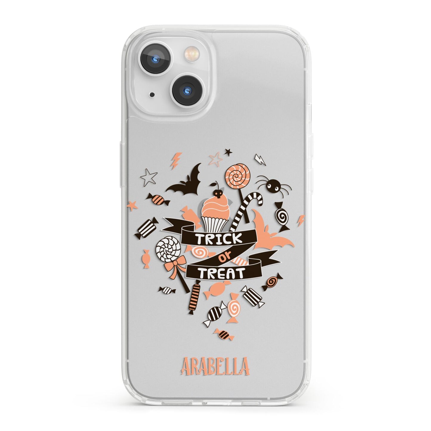 Trick or Treat iPhone 13 Clear Bumper Case