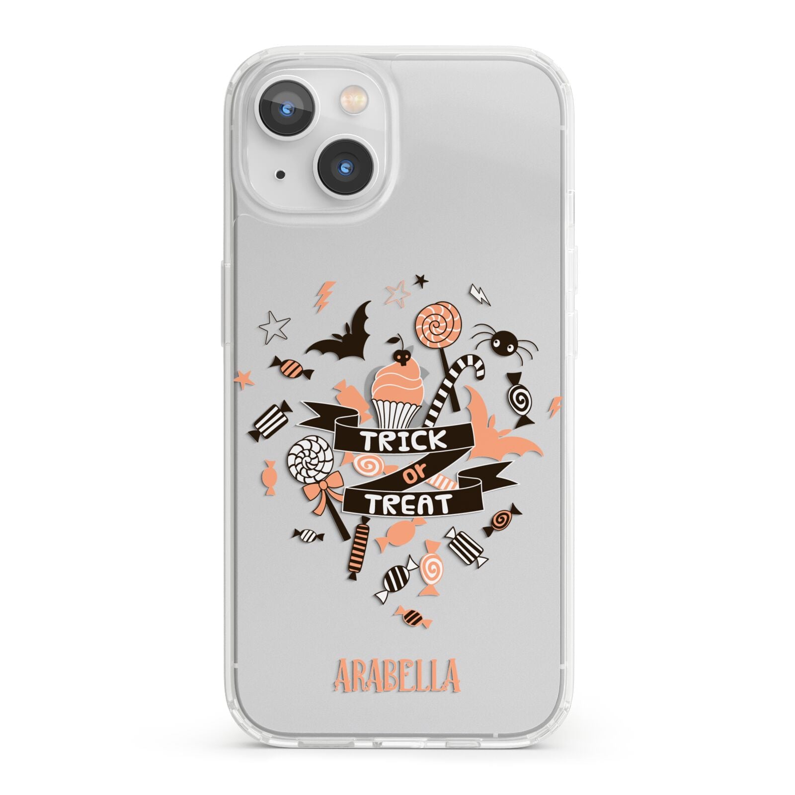 Trick or Treat iPhone 13 Clear Bumper Case