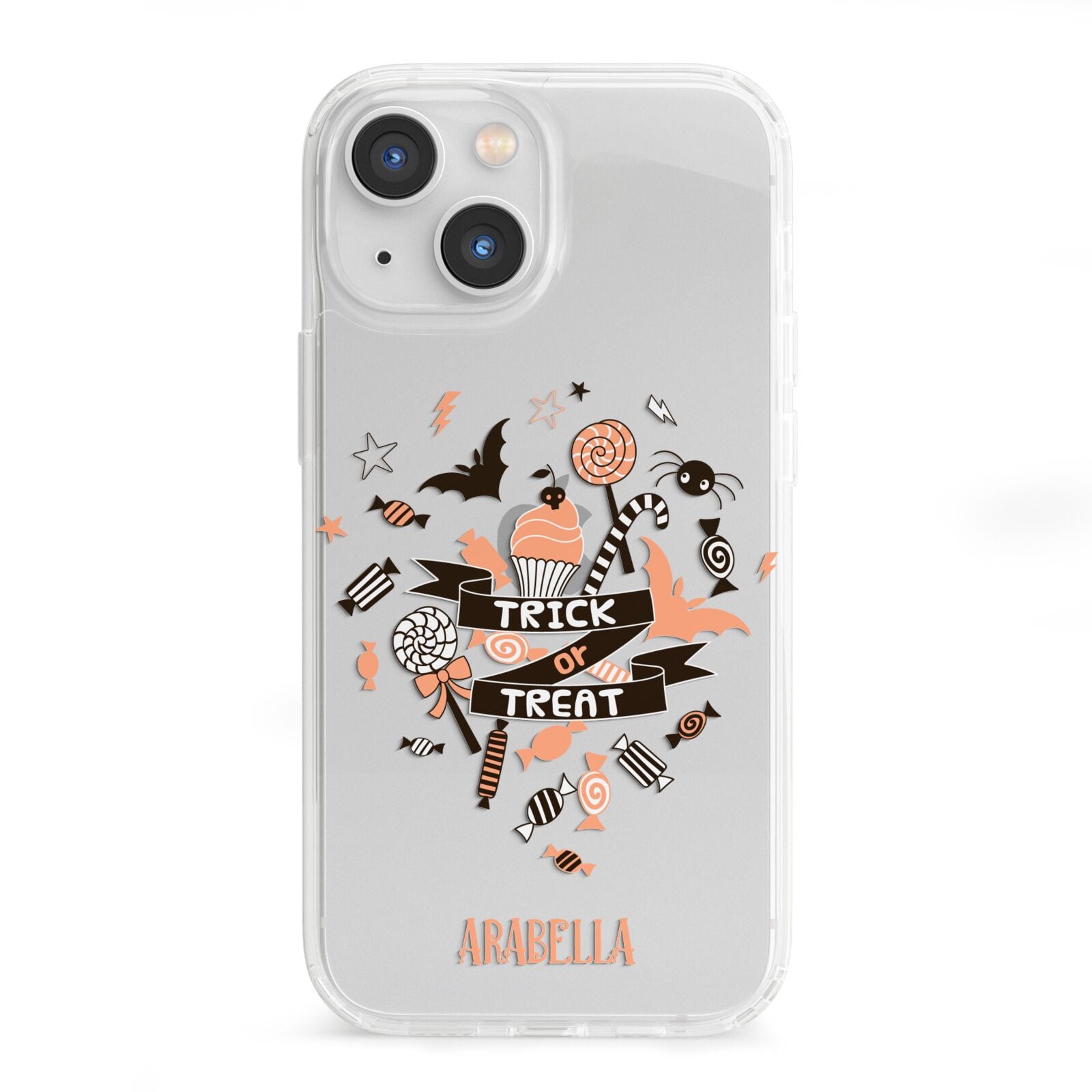Trick or Treat iPhone 13 Mini Clear Bumper Case
