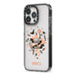 Trick or Treat iPhone 13 Pro Black Impact Case Side Angle on Silver phone