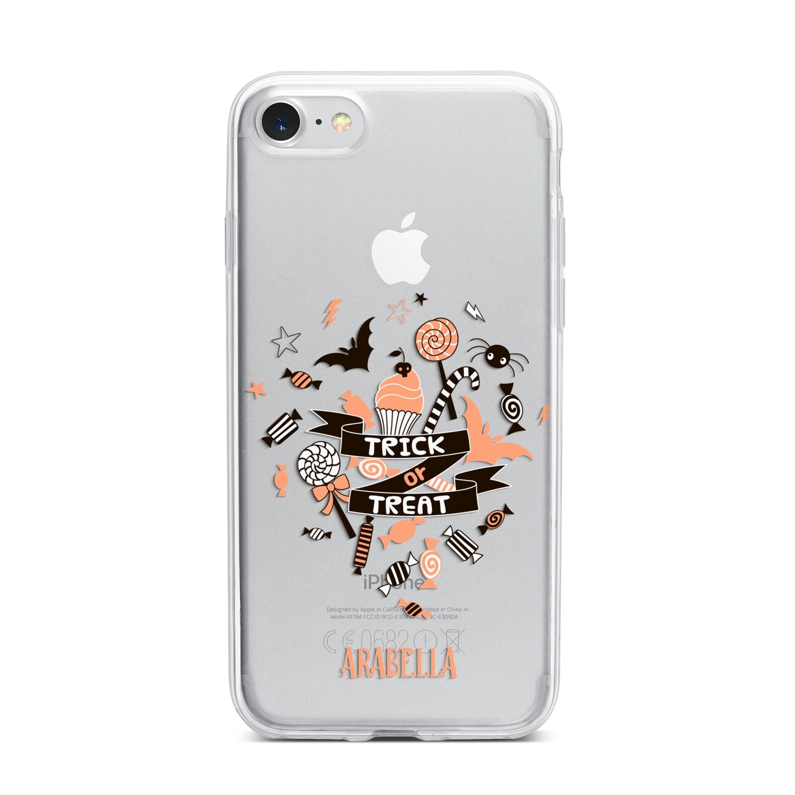 Trick or Treat iPhone 7 Bumper Case on Silver iPhone