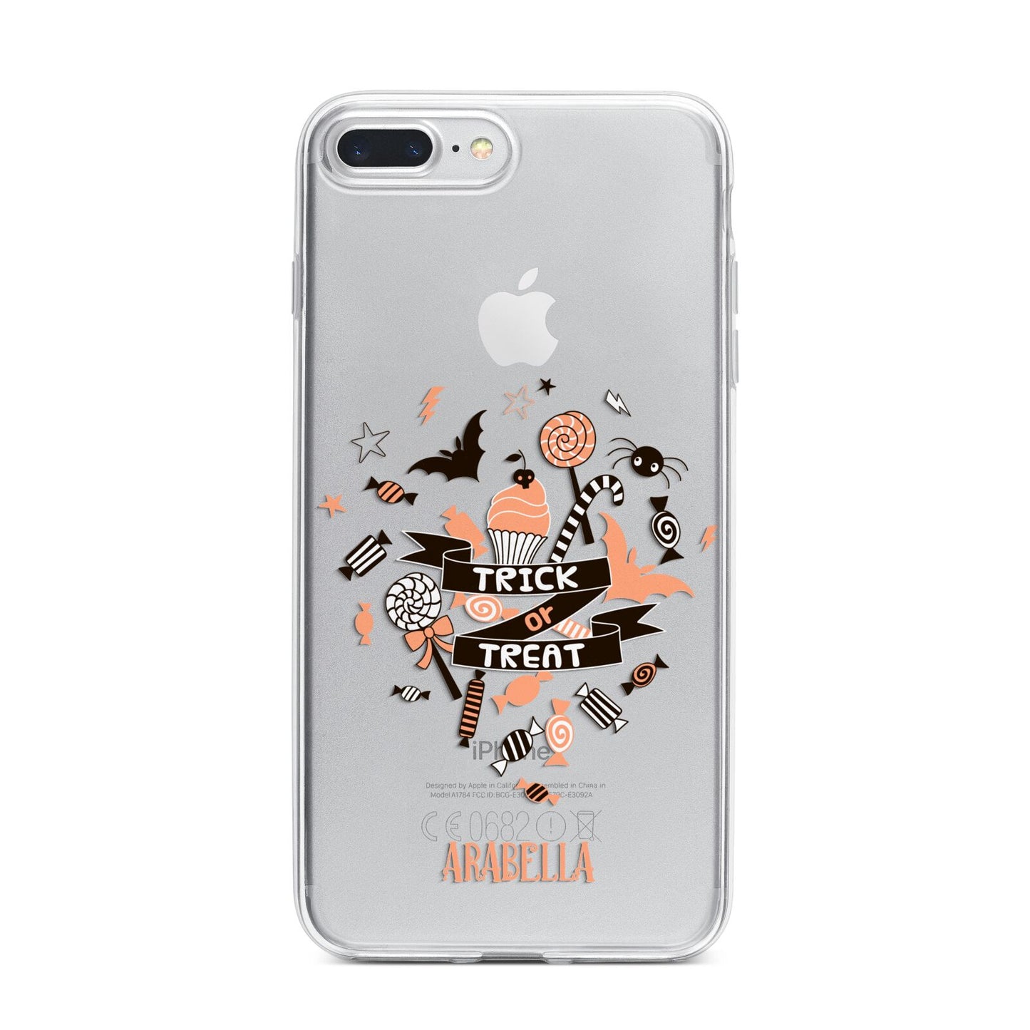 Trick or Treat iPhone 7 Plus Bumper Case on Silver iPhone