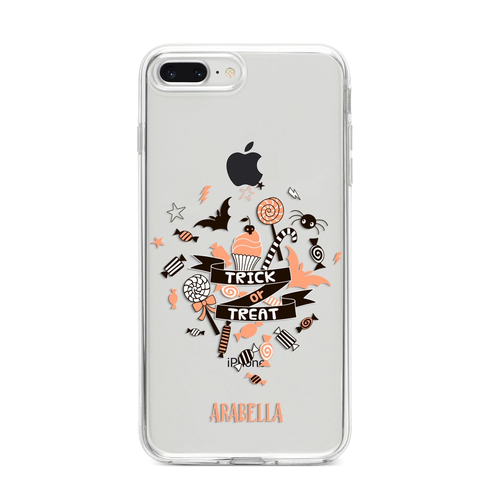 Trick or Treat iPhone 8 Plus Bumper Case on Silver iPhone