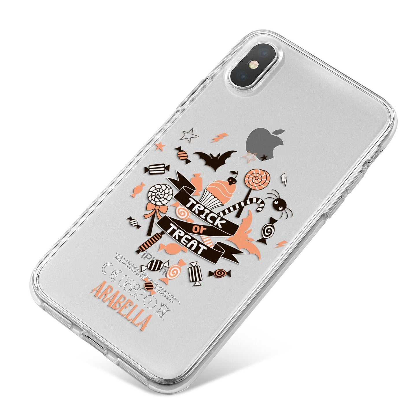 Trick or Treat iPhone X Bumper Case on Silver iPhone