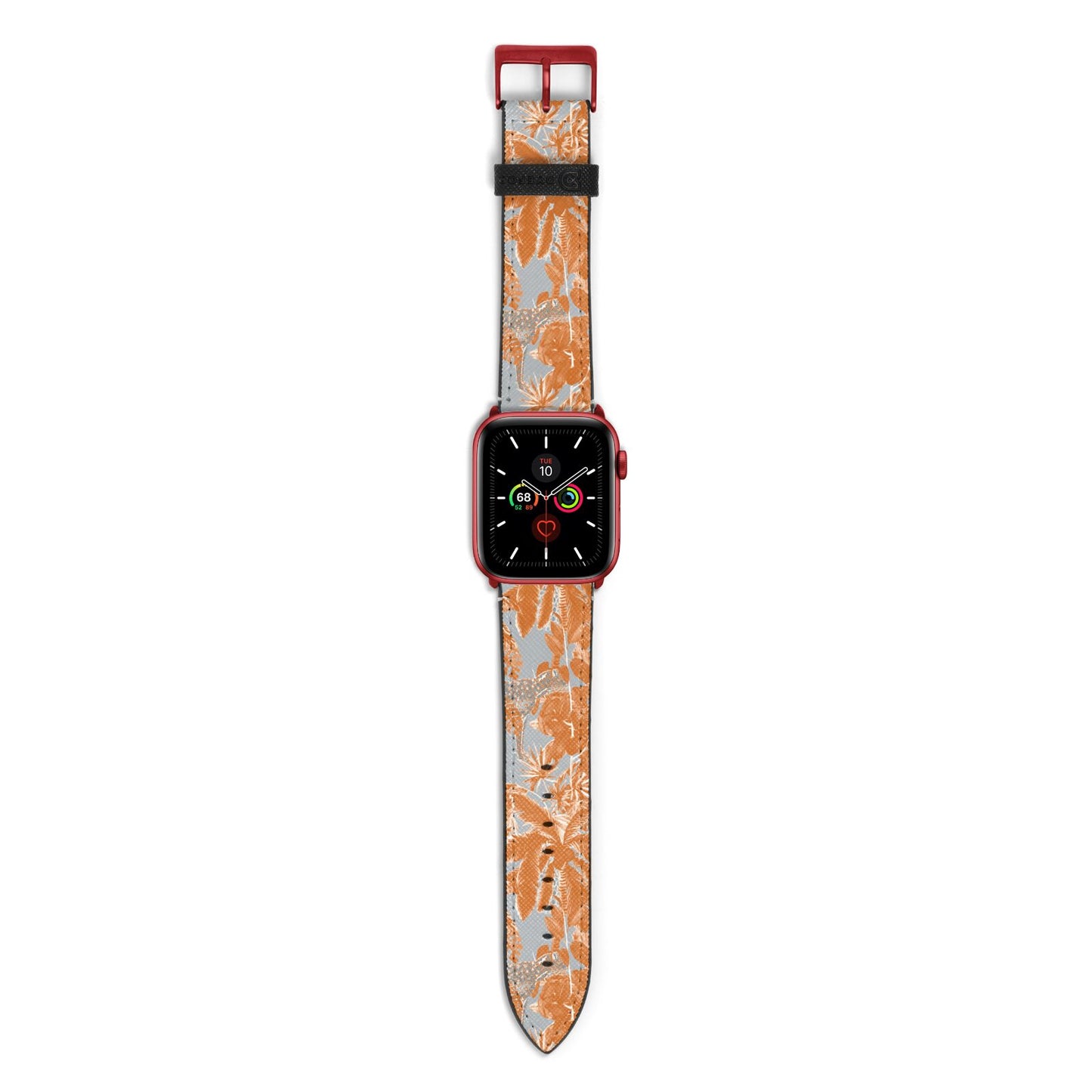 Tropical Apple Watch Strap with Red Hardware