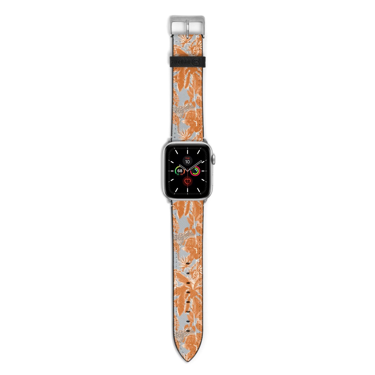 Tropical Apple Watch Strap with Silver Hardware