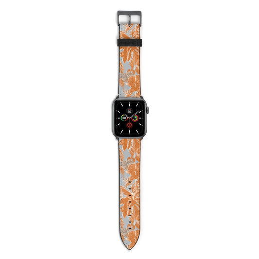 Tropical Apple Watch Strap with Space Grey Hardware