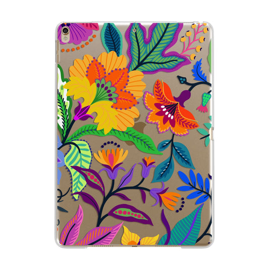 Tropical Floral Apple iPad Gold Case