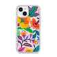 Tropical Floral iPhone 14 Clear Tough Case Starlight