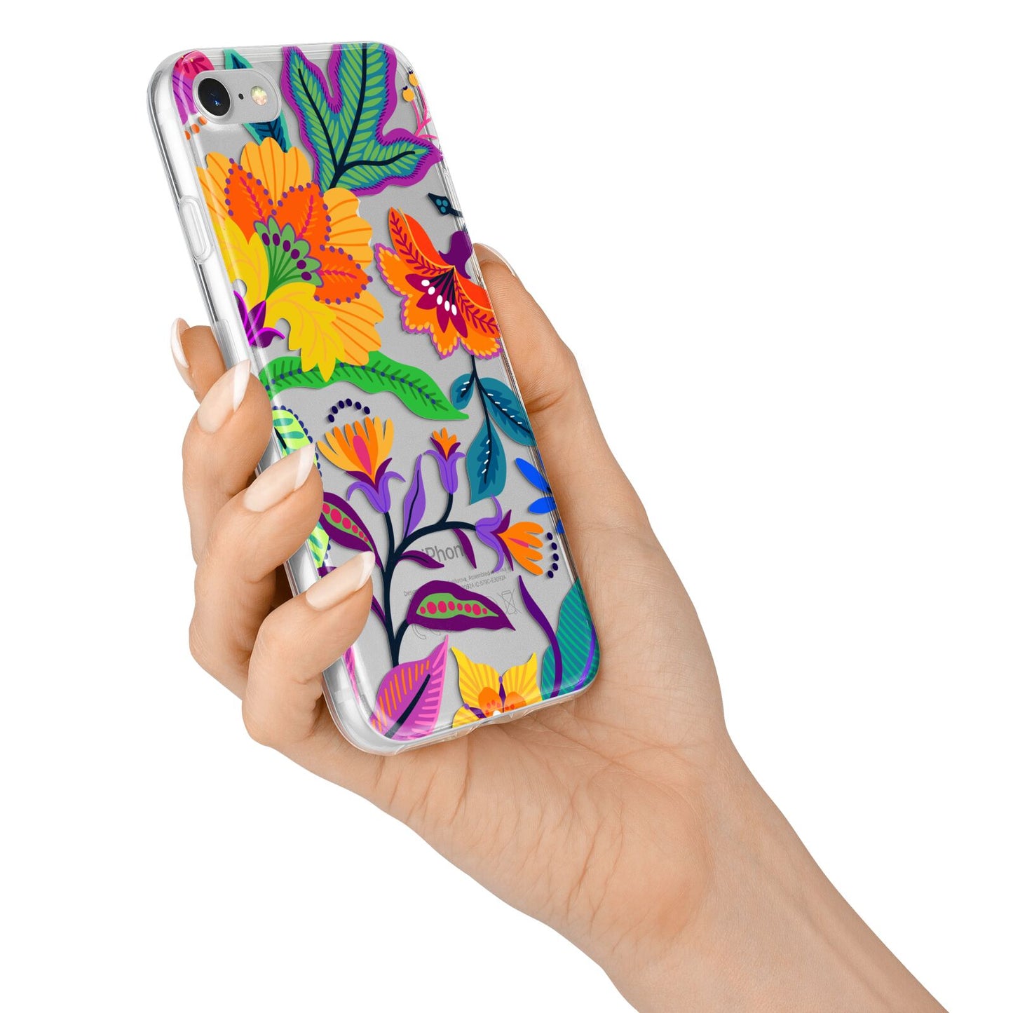 Tropical Floral iPhone 7 Bumper Case on Silver iPhone Alternative Image