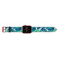 Tropical Leaves Apple Watch Strap Landscape Image Red Hardware