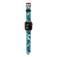 Tropical Leaves Apple Watch Strap Size 38mm with Red Hardware