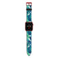 Tropical Leaves Apple Watch Strap with Red Hardware
