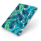 Tropical Leaves Apple iPad Case on Silver iPad Side View