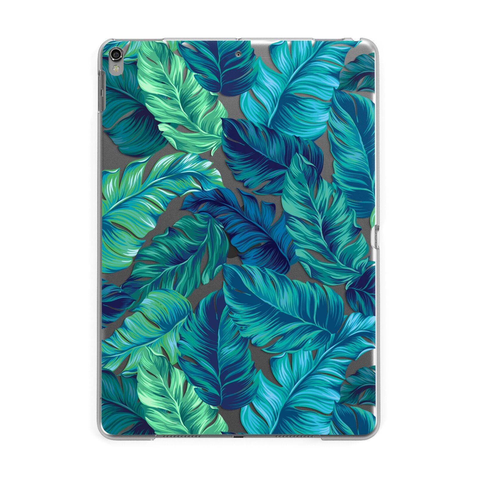 Tropical Leaves Apple iPad Grey Case