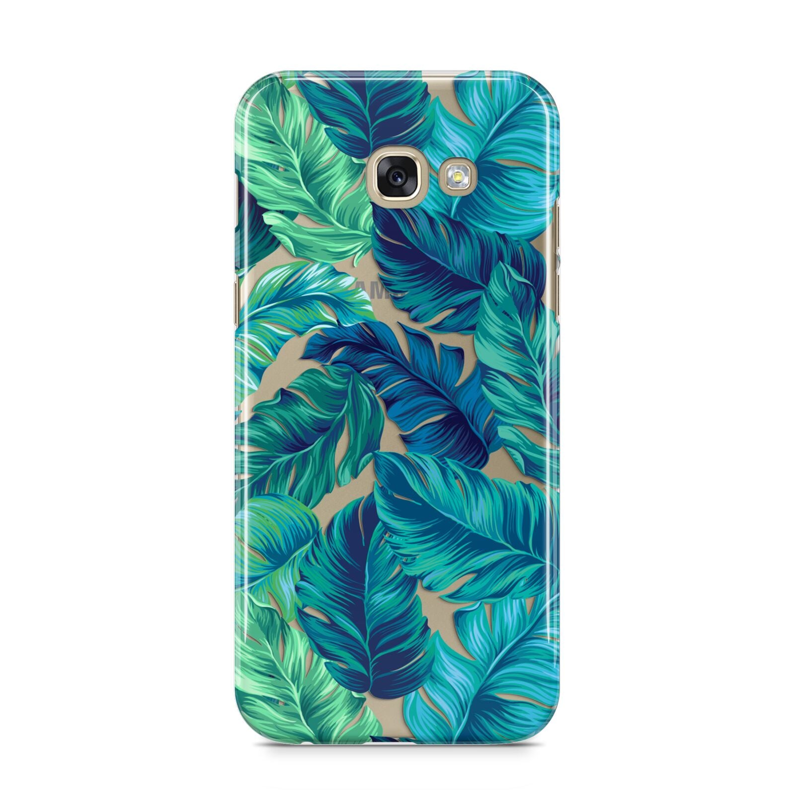 Tropical Leaves Samsung Galaxy A5 2017 Case on gold phone