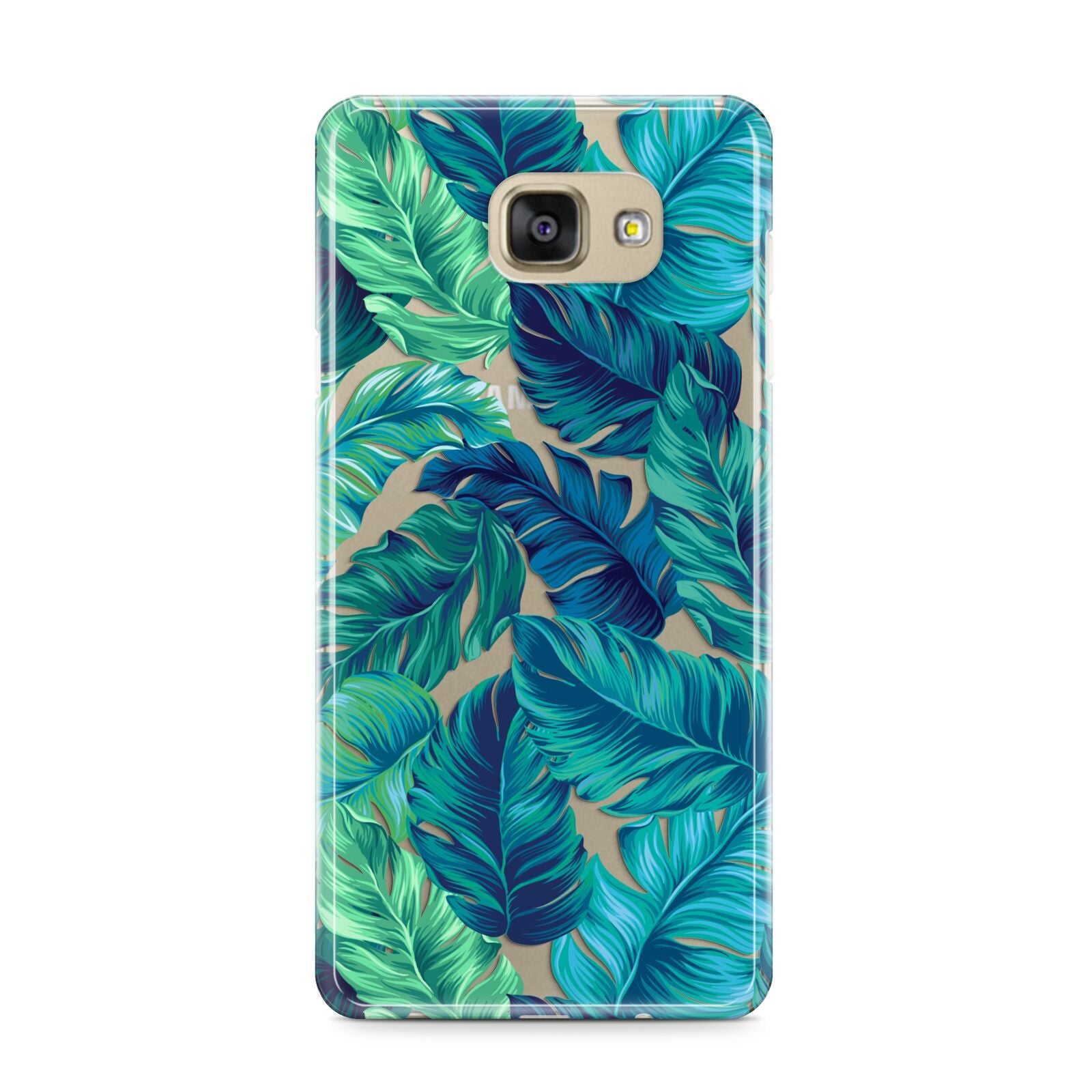 Tropical Leaves Samsung Galaxy A9 2016 Case on gold phone