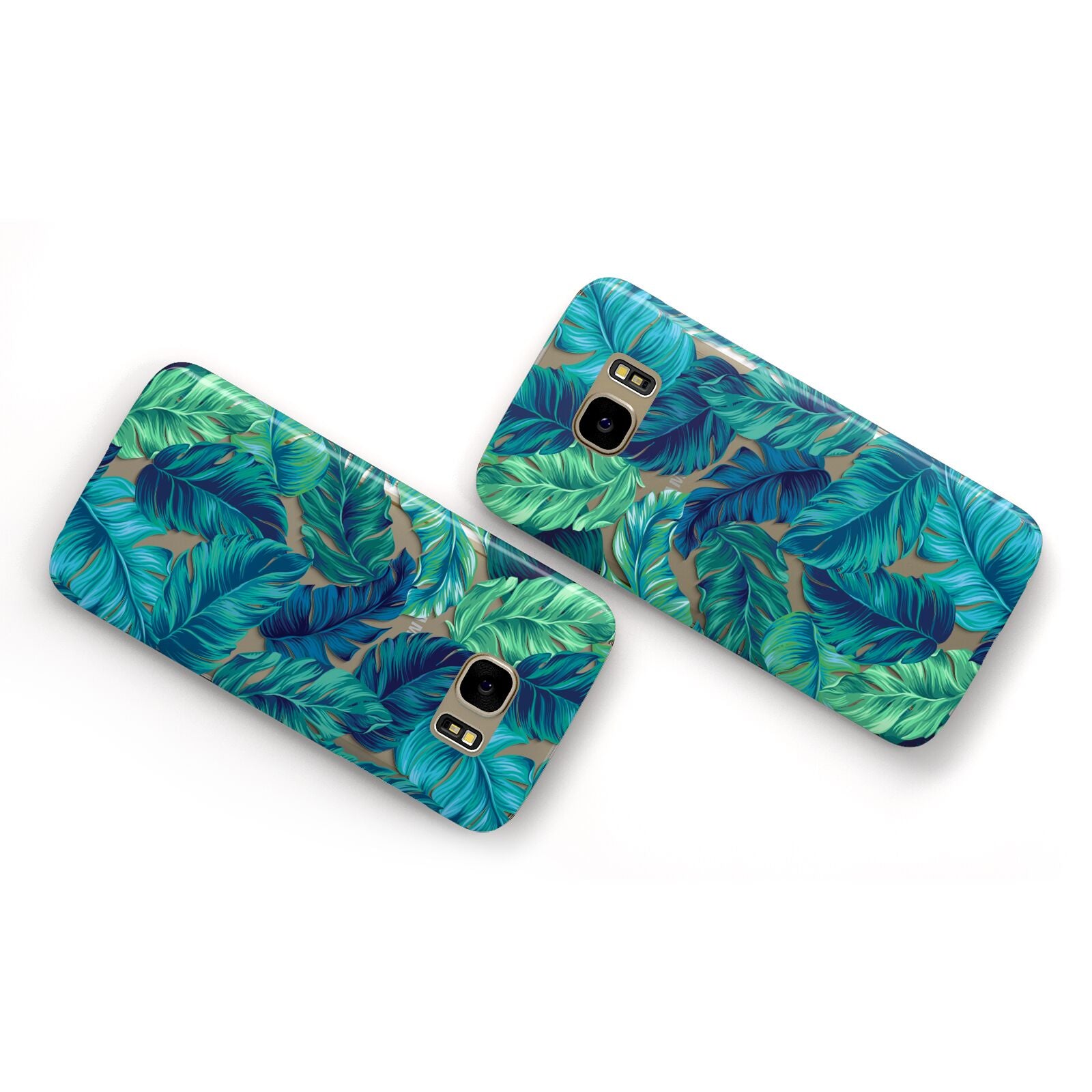 Tropical Leaves Samsung Galaxy Case Flat Overview