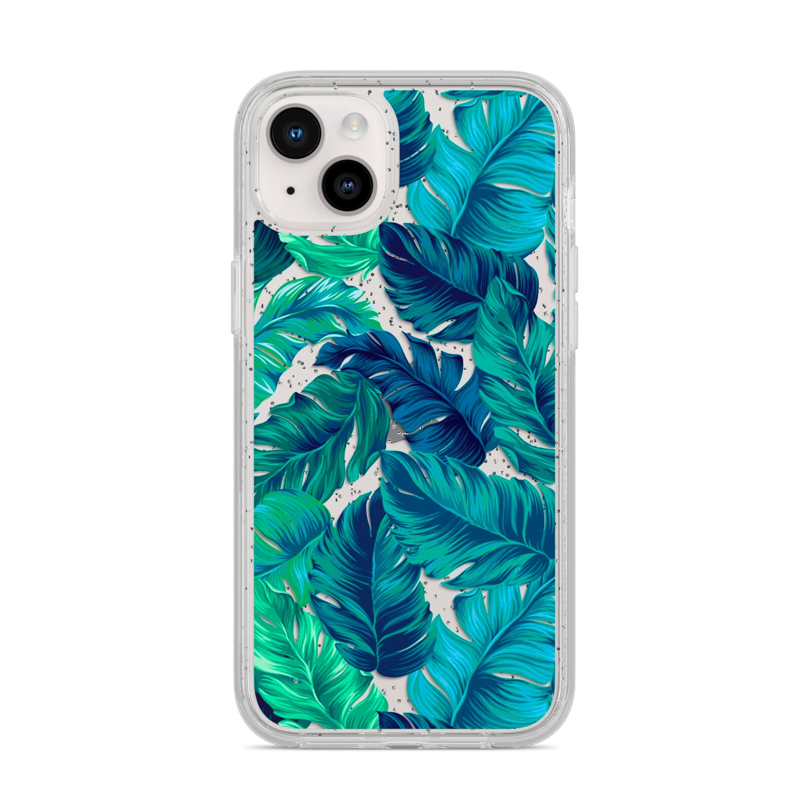 Tropical Leaves iPhone 14 Plus Glitter Tough Case Starlight