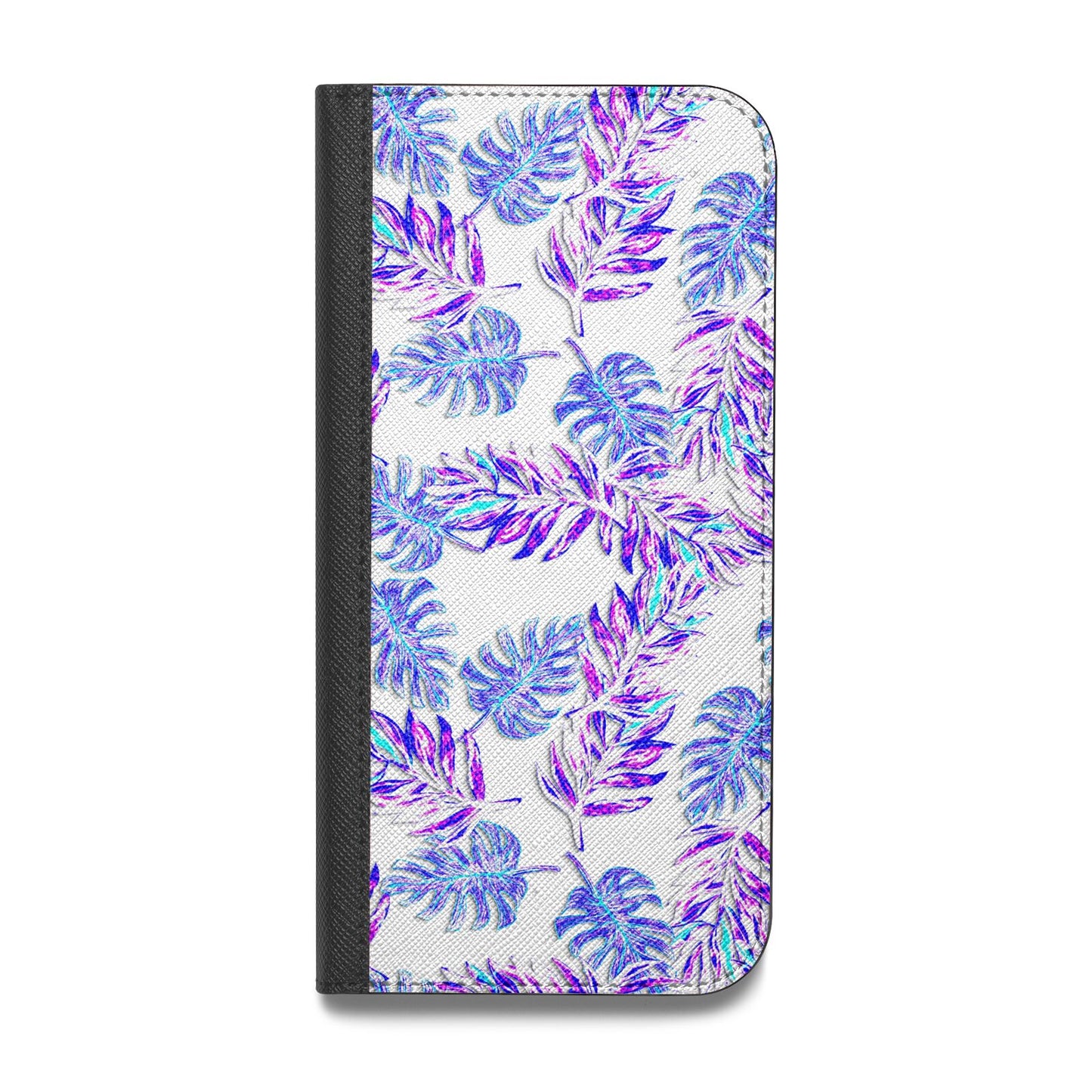Tropical Palm Leaf Vegan Leather Flip Samsung Case