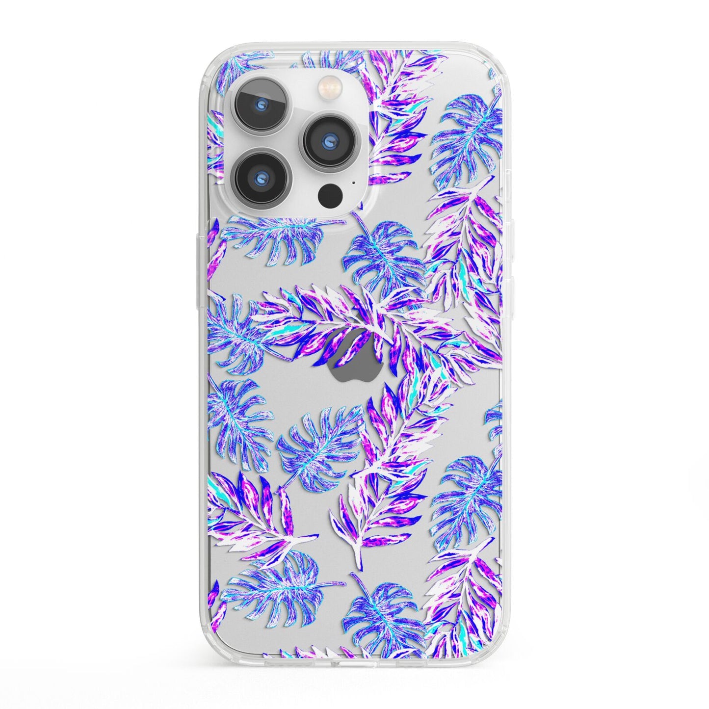 Tropical Palm Leaf iPhone 13 Pro Clear Bumper Case