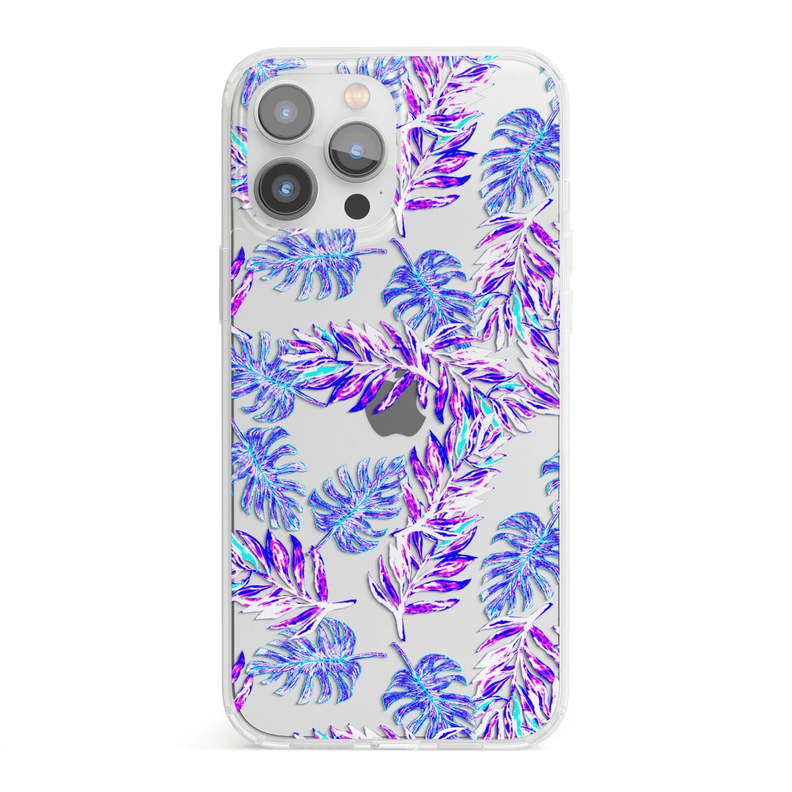 Tropical Palm Leaf iPhone 13 Pro Max Clear Bumper Case