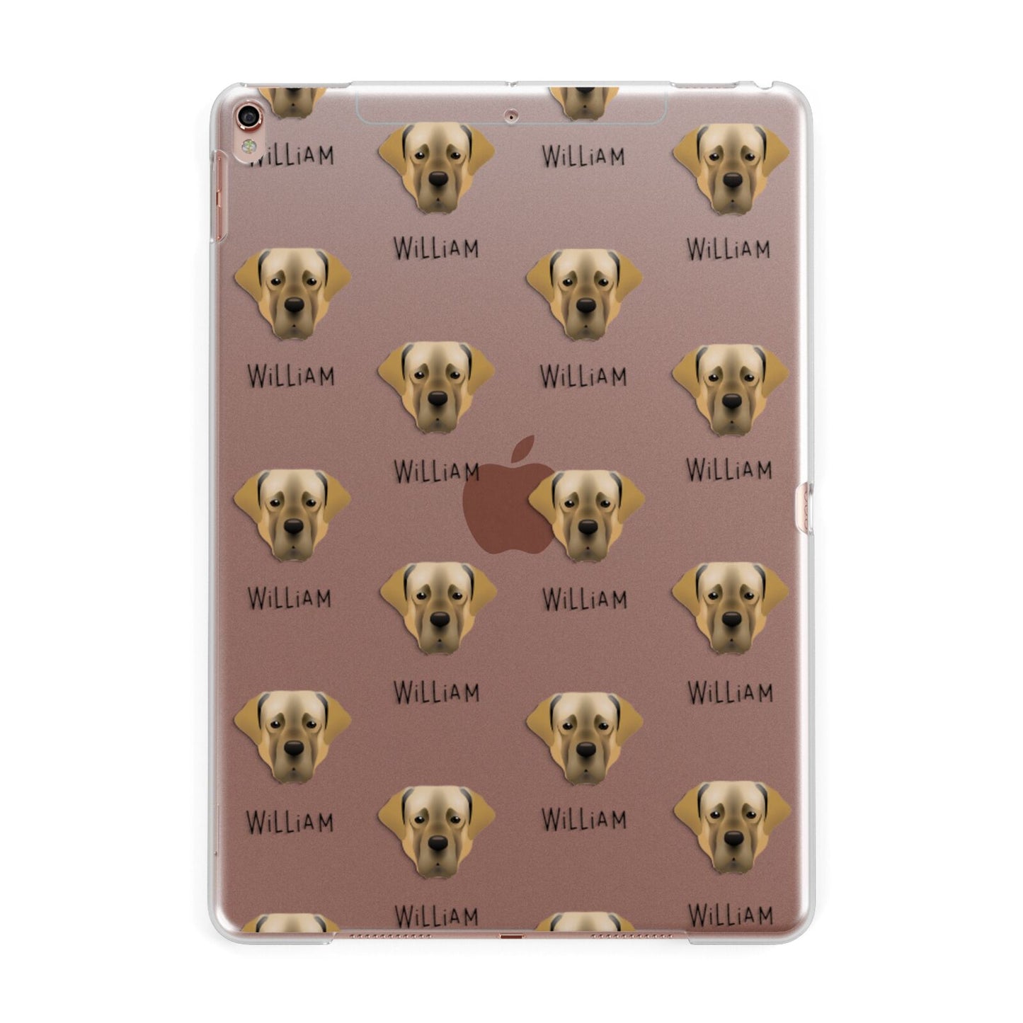 Turkish Kangal Dog Icon with Name Apple iPad Rose Gold Case
