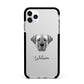 Turkish Kangal Dog Personalised Apple iPhone 11 Pro Max in Silver with Black Impact Case