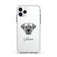 Turkish Kangal Dog Personalised Apple iPhone 11 Pro in Silver with White Impact Case