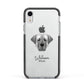 Turkish Kangal Dog Personalised Apple iPhone XR Impact Case Black Edge on Silver Phone