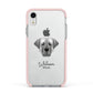 Turkish Kangal Dog Personalised Apple iPhone XR Impact Case Pink Edge on Silver Phone
