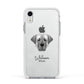 Turkish Kangal Dog Personalised Apple iPhone XR Impact Case White Edge on Silver Phone