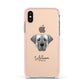 Turkish Kangal Dog Personalised Apple iPhone Xs Impact Case Pink Edge on Gold Phone