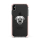 Turkish Kangal Dog Personalised Apple iPhone Xs Max Impact Case Pink Edge on Black Phone