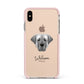 Turkish Kangal Dog Personalised Apple iPhone Xs Max Impact Case Pink Edge on Gold Phone