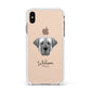Turkish Kangal Dog Personalised Apple iPhone Xs Max Impact Case White Edge on Gold Phone