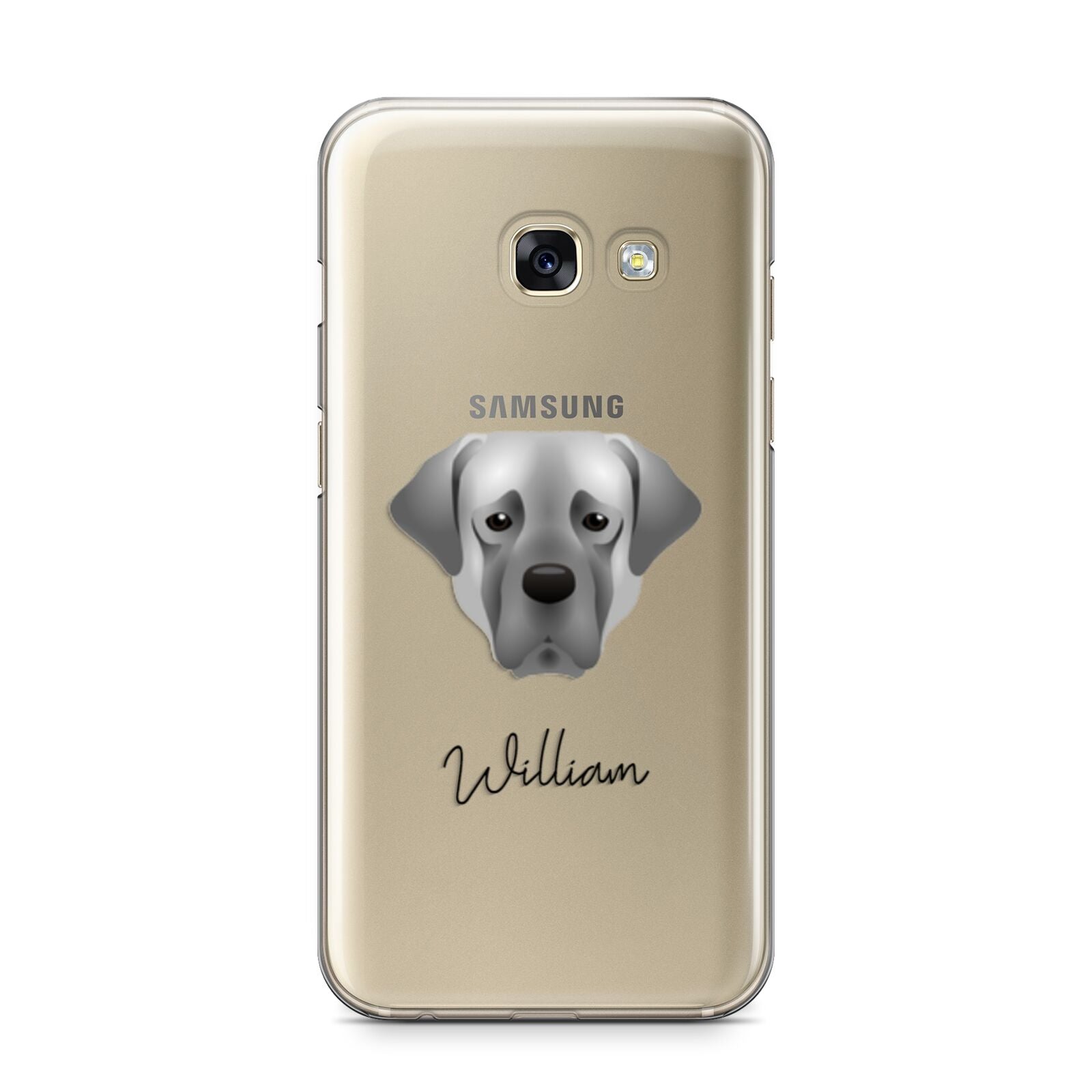 Turkish Kangal Dog Personalised Samsung Galaxy A3 2017 Case on gold phone