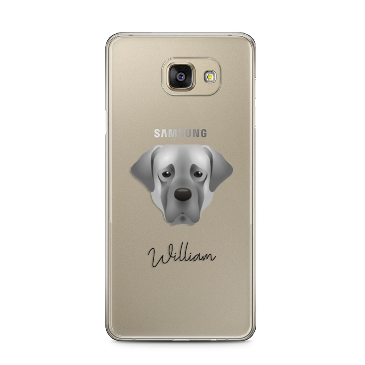 Turkish Kangal Dog Personalised Samsung Galaxy A5 2016 Case on gold phone