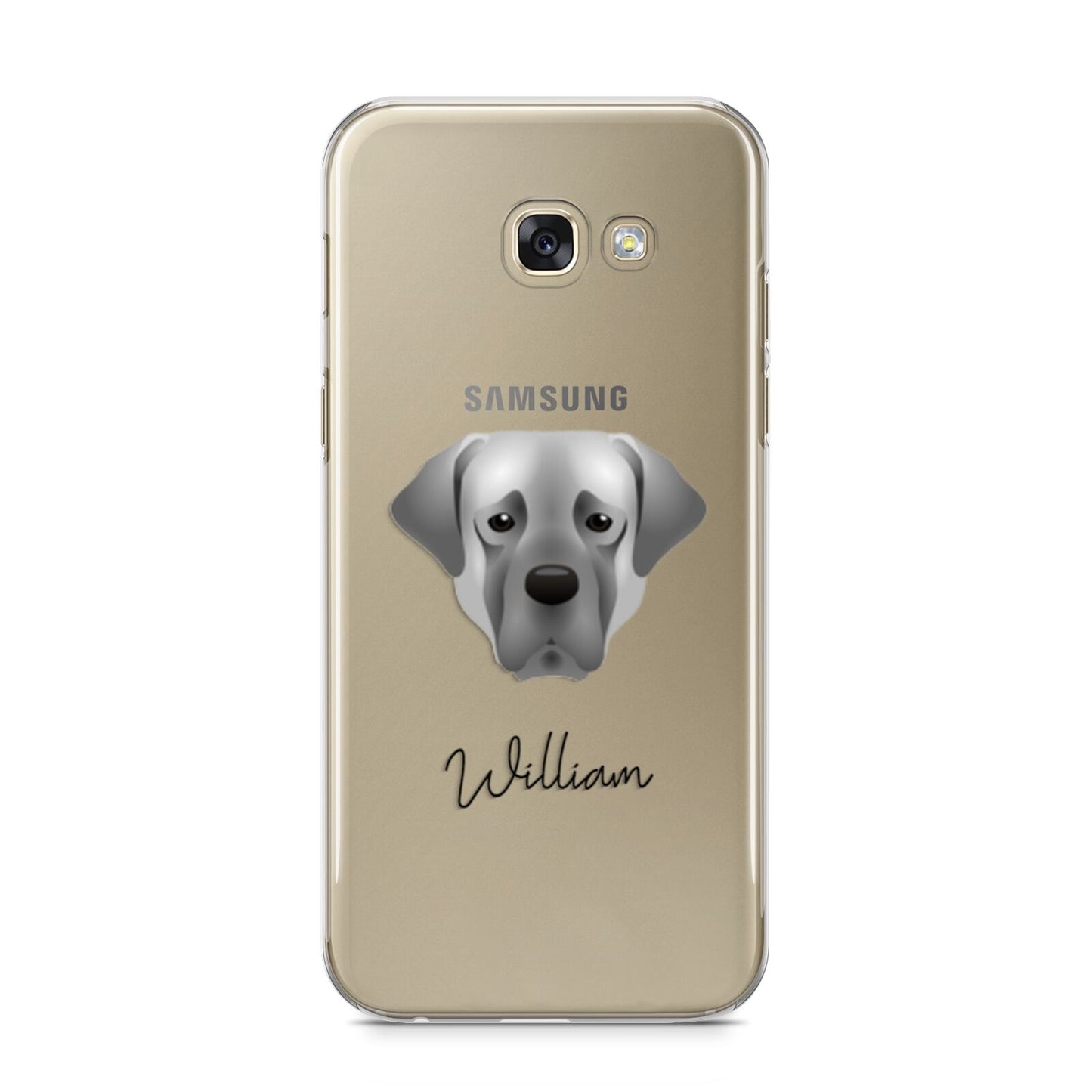 Turkish Kangal Dog Personalised Samsung Galaxy A5 2017 Case on gold phone