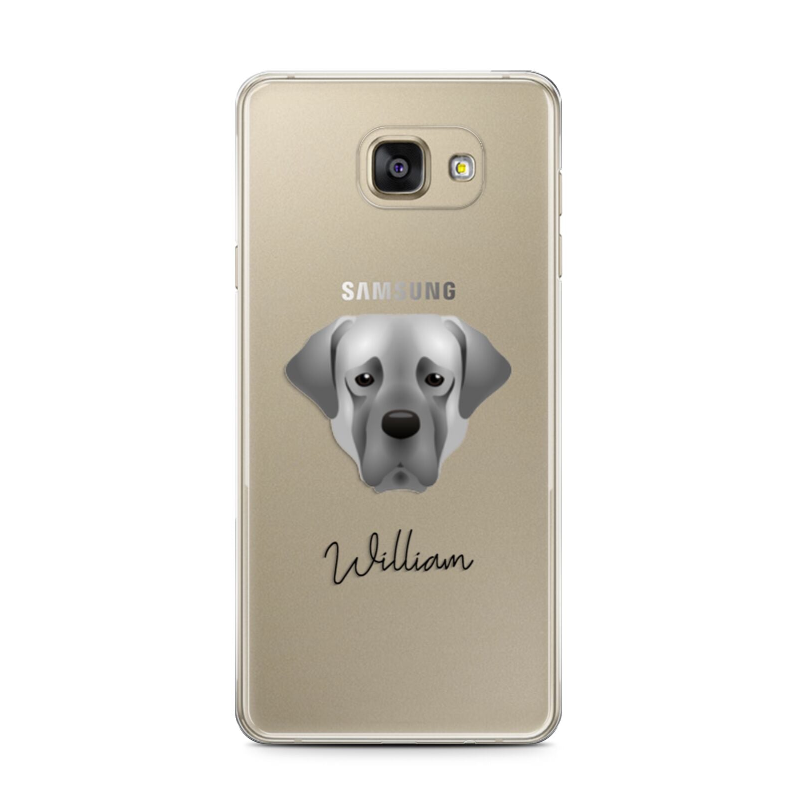 Turkish Kangal Dog Personalised Samsung Galaxy A7 2016 Case on gold phone