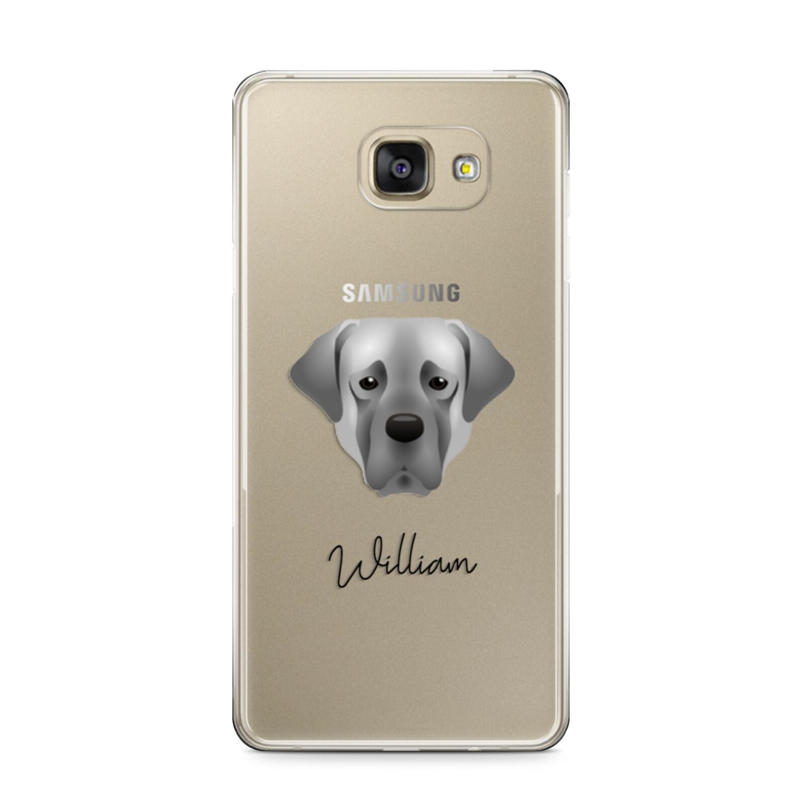 Turkish Kangal Dog Personalised Samsung Galaxy A9 2016 Case on gold phone
