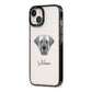 Turkish Kangal Dog Personalised iPhone 13 Black Impact Case Side Angle on Silver phone
