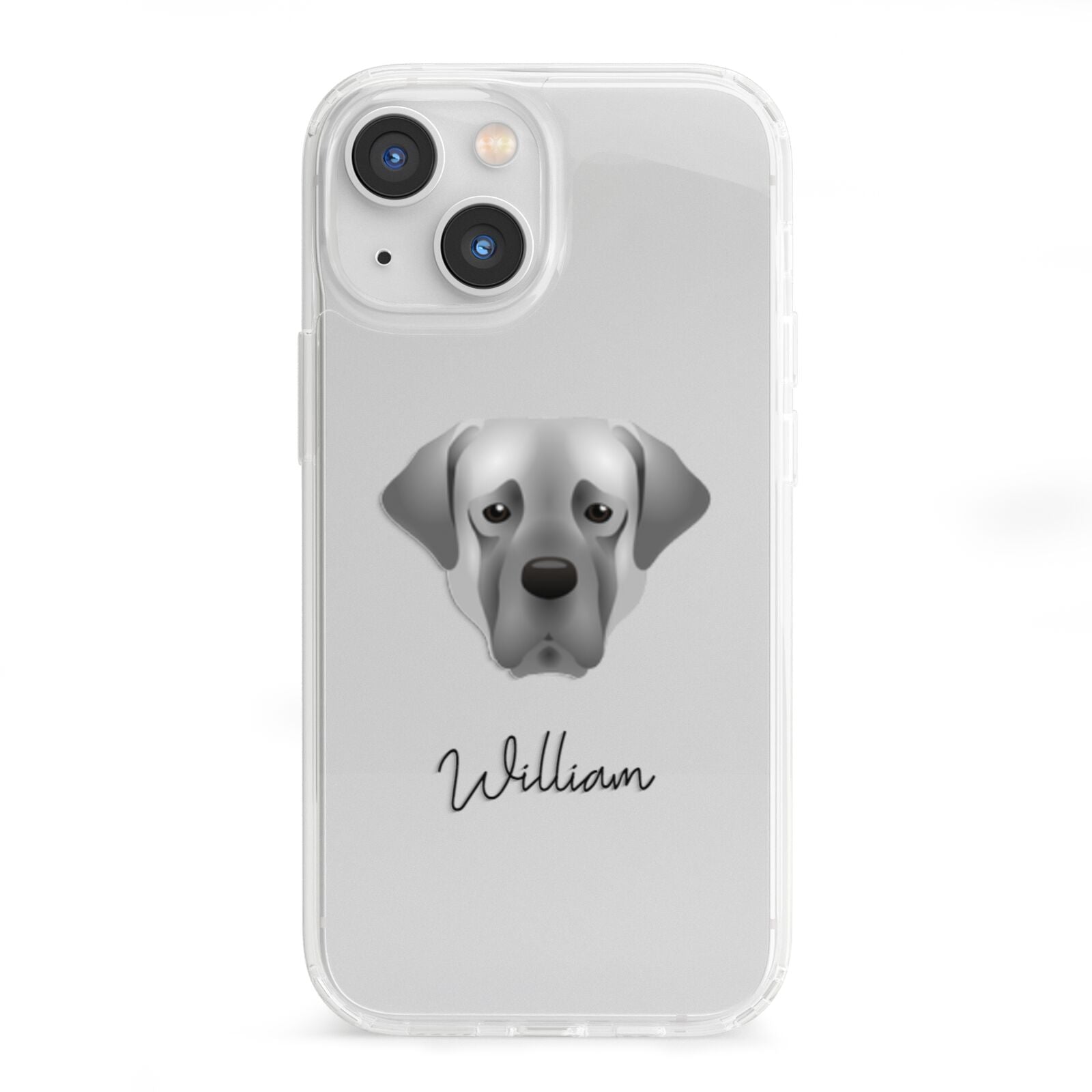 Turkish Kangal Dog Personalised iPhone 13 Mini Clear Bumper Case