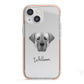 Turkish Kangal Dog Personalised iPhone 13 Mini TPU Impact Case with Pink Edges