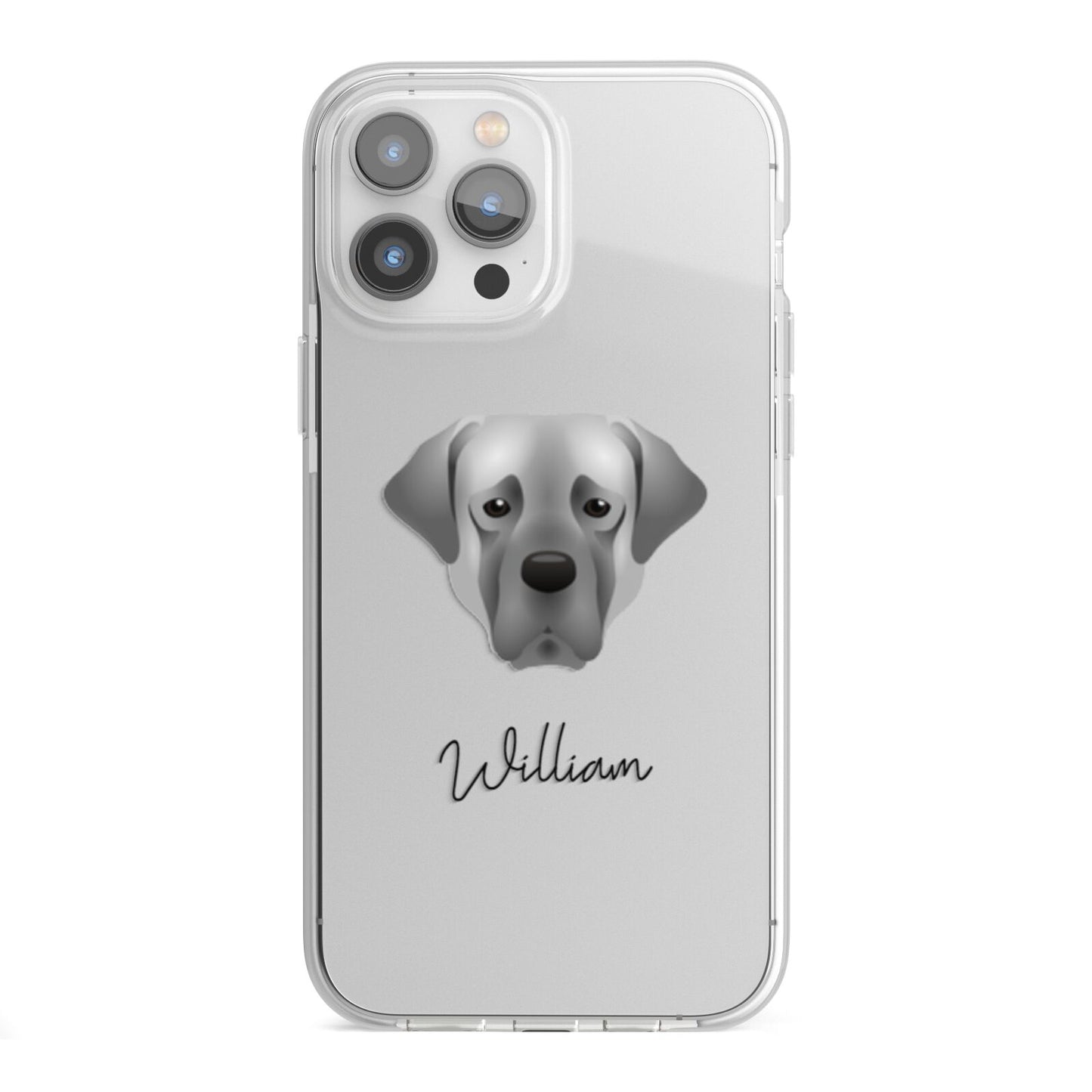 Turkish Kangal Dog Personalised iPhone 13 Pro Max TPU Impact Case with White Edges