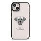 Turkish Kangal Dog Personalised iPhone 14 Plus Black Impact Case on Silver phone