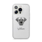 Turkish Kangal Dog Personalised iPhone 14 Pro Clear Tough Case Silver