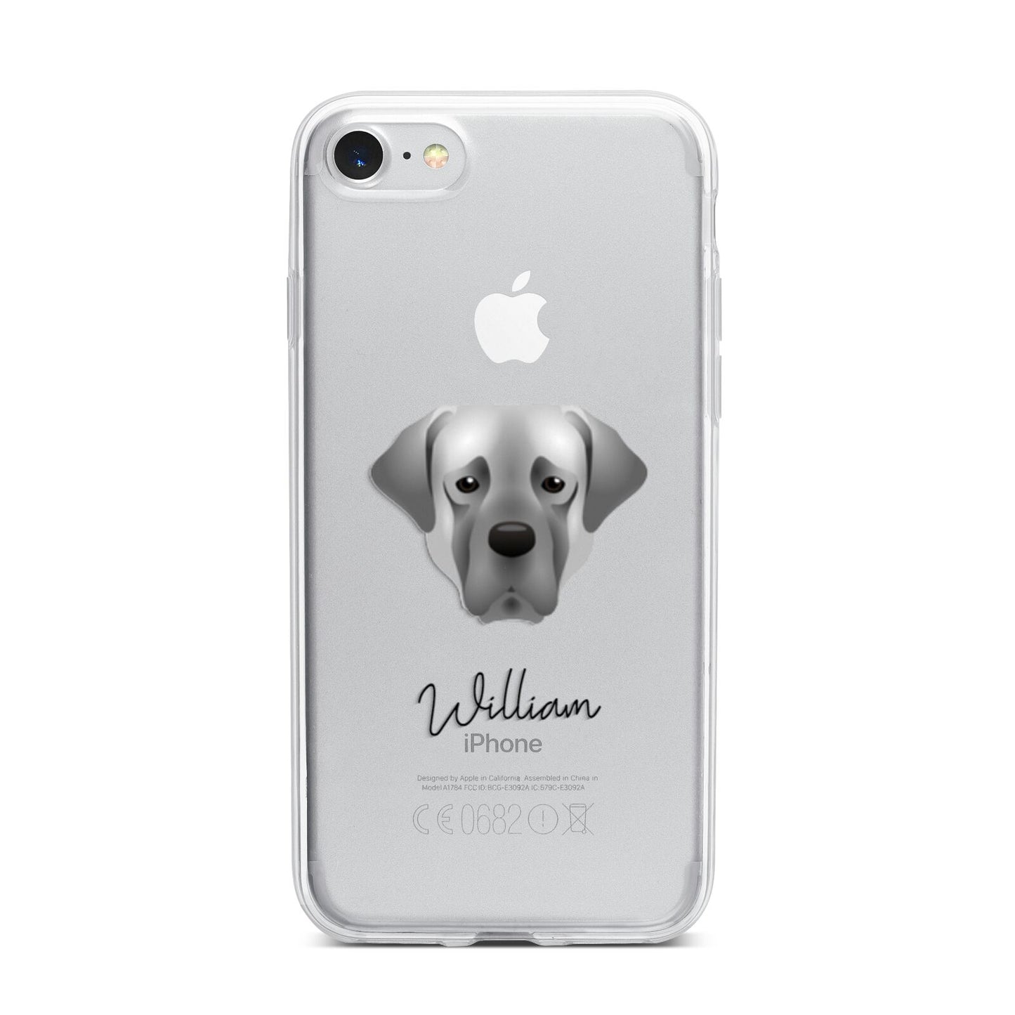 Turkish Kangal Dog Personalised iPhone 7 Bumper Case on Silver iPhone