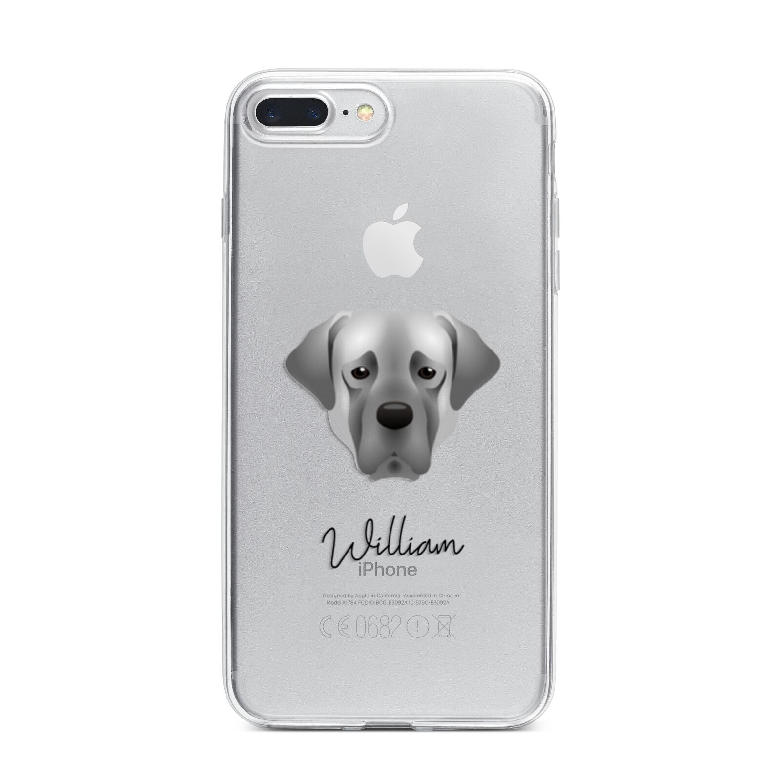Turkish Kangal Dog Personalised iPhone 7 Plus Bumper Case on Silver iPhone